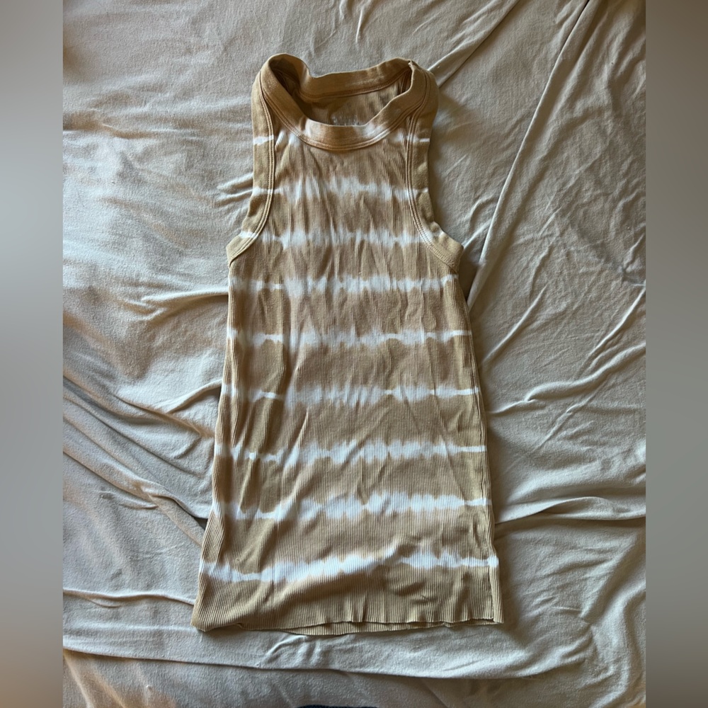 Aerie Tan Tie Dye Tank Top